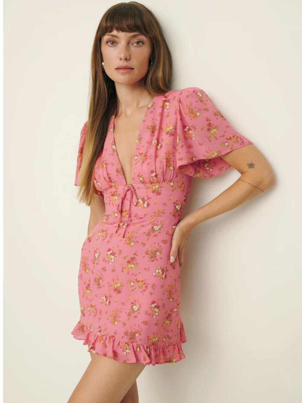 Reformation Mya Dress Pink - Size 12